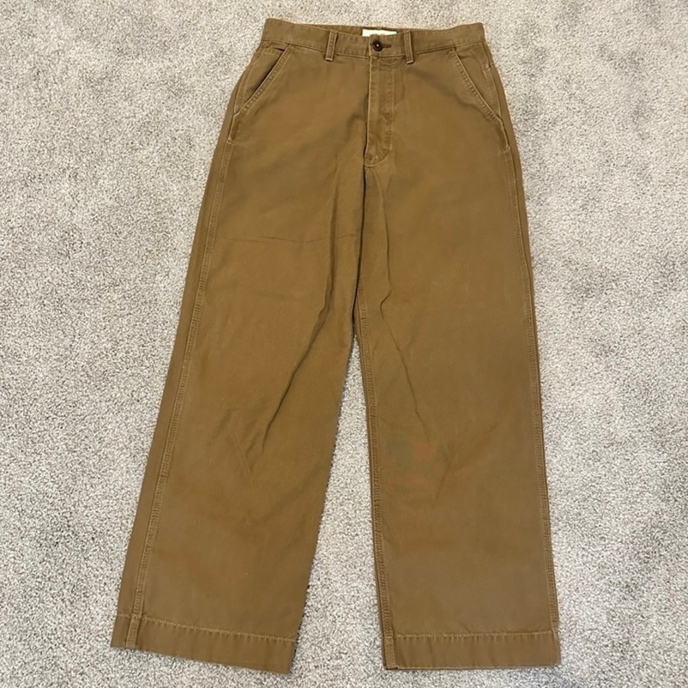 Buck Mason High Desert Pant Womens Size 29 Tan Wide Leg Utility Canvas